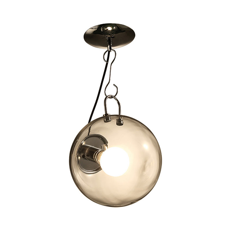Modern 1 - Light Clear Glass Semi Flush Mount - Available In 10’ & 12’ Width