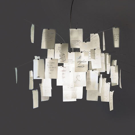 1-Light Chrome Pendant Ceiling Light With Elegant Flaky Paper Shade For Study Room