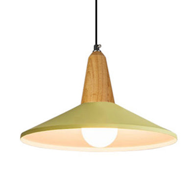 Adjustable Aluminum Pendant Light - Modern Macaron Design 10/14 Inch Width Single Head Living Room