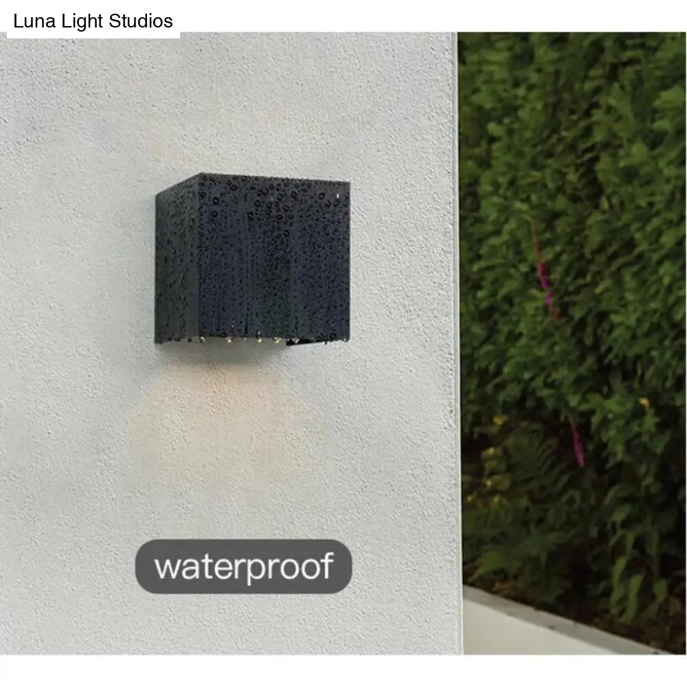 12W Dimmable Cob Modern Brief Cube Adjustable Surface Mounted Led Wall Lamp Outdoor Waterproof