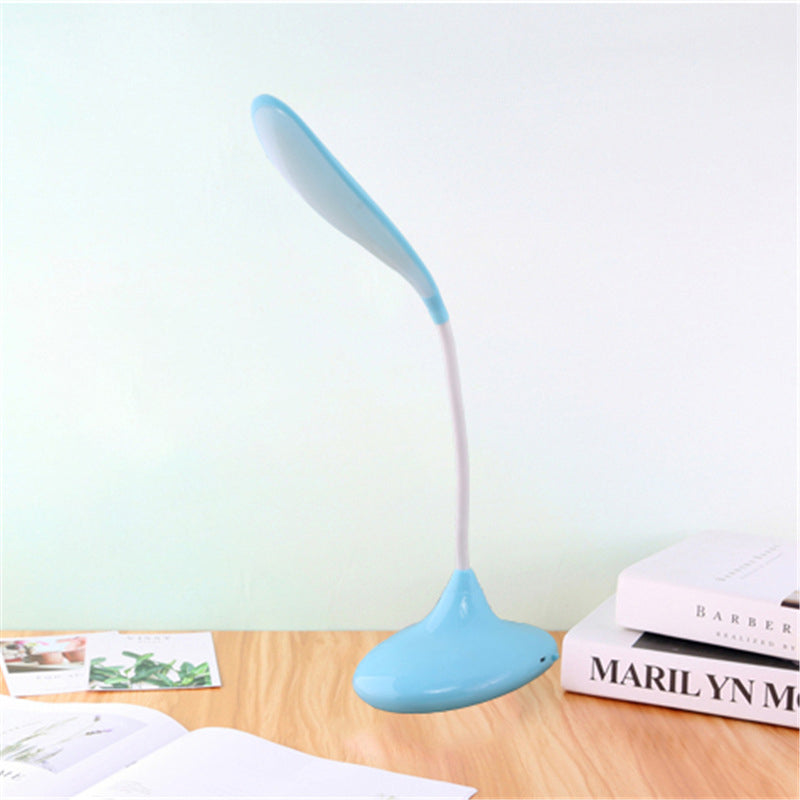 Rotatable Arm Led Desk Lamp Blue/White With Usb Charging - Ideal For Study And Reading