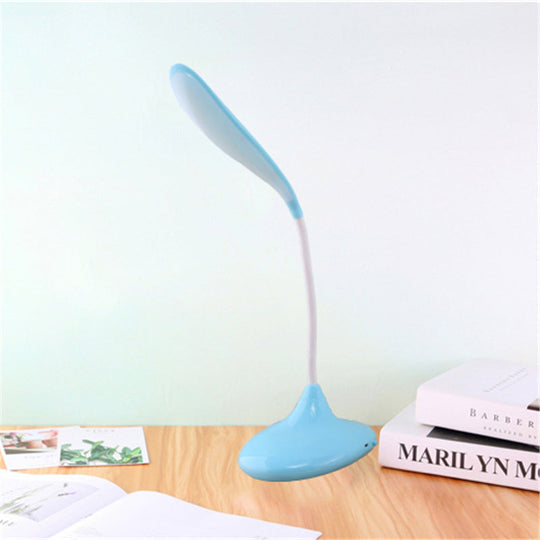 Rotatable Arm Led Desk Lamp Blue/White With Usb Charging - Ideal For Study And Reading