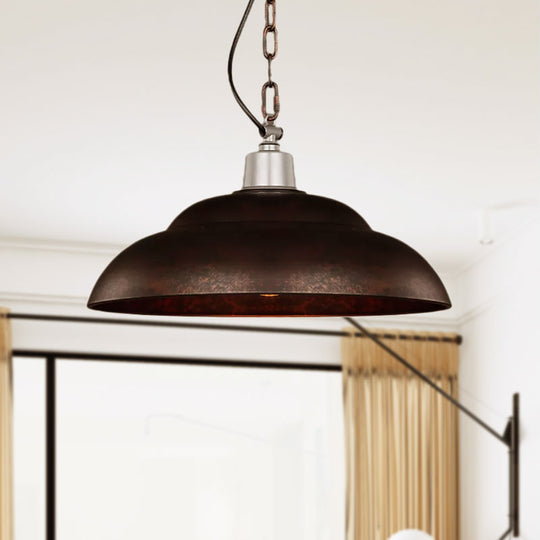 Stylish Double Bubble Iron Pendant Light For Industrial Dining Rooms - Rustic Suspension Lighting
