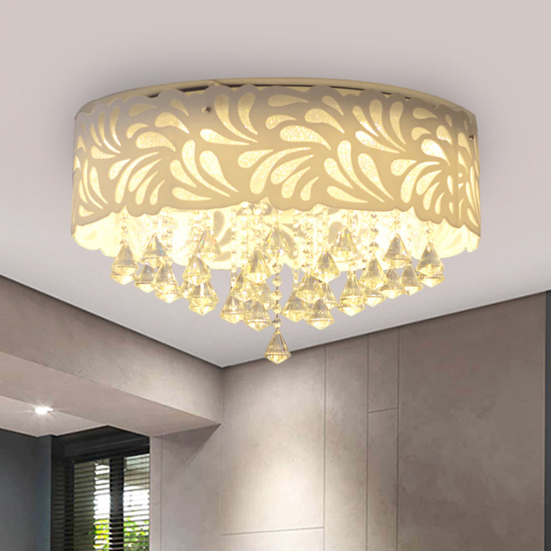 Modern Clear Crystal Flushmount Ceiling Light Fixture - 18/23.5/12.5’ Width 8/12 - Bulb/Led With