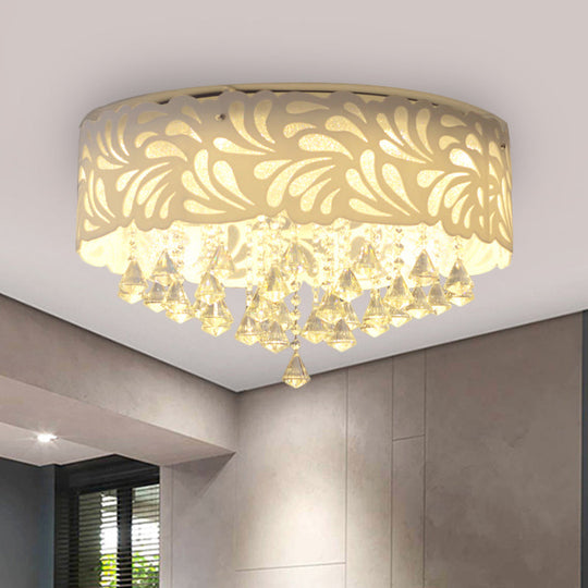 Modern Clear Crystal Flushmount Ceiling Light Fixture - 18/23.5/12.5’ Width 8/12 - Bulb/Led With