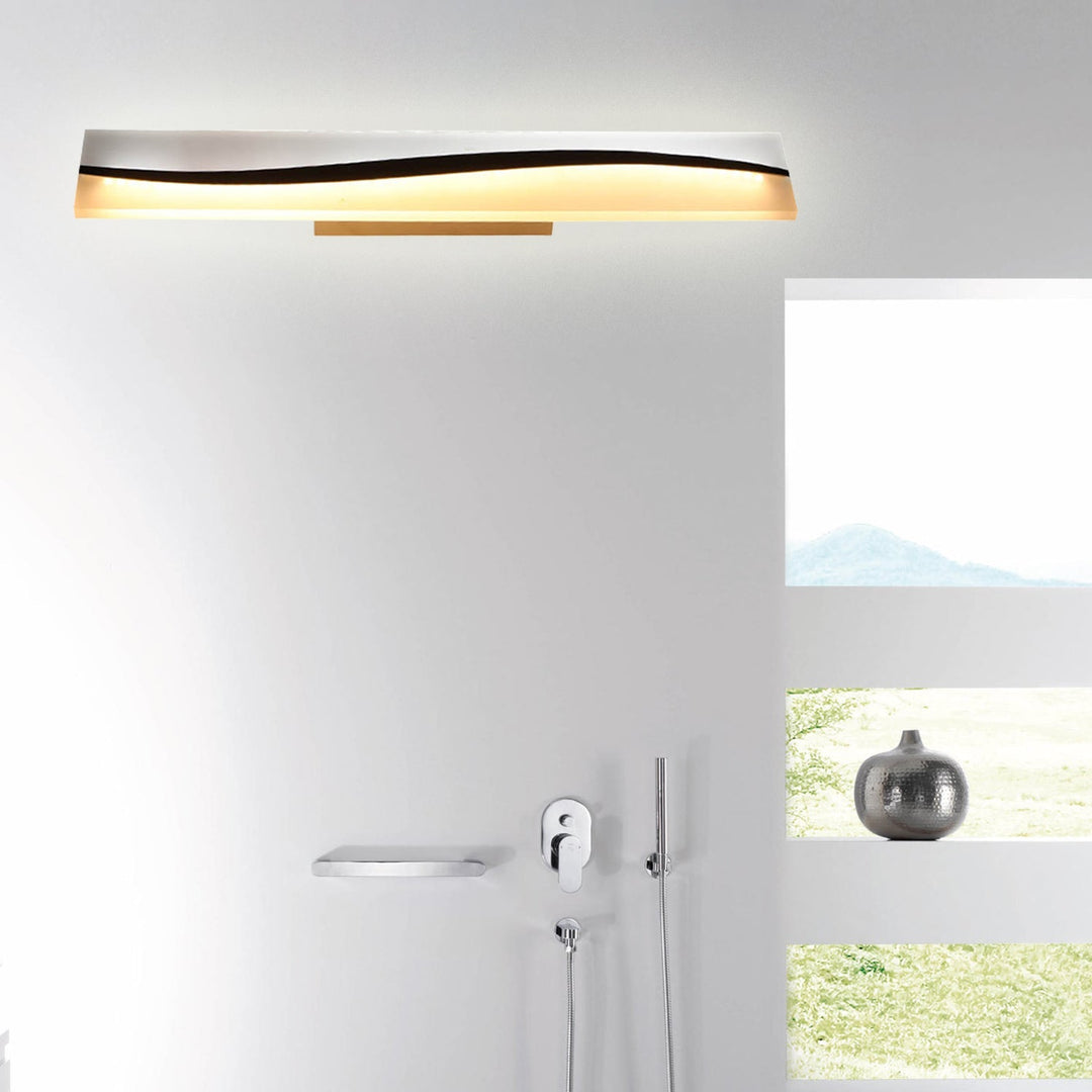 Rectangular Led Vanity Mirror Lamp 16/19.5/23 Wide Water And Fog Resistant In Warm/White