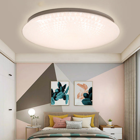 Modern Acrylic Led Ceiling Light Fixture In Warm/White/Natural 15/19 Dia White / 15 Natural