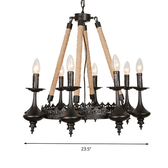 Vintage Industrial Pendant Light With Exposed Bulbs - 3/6 Heads Metal Ceiling Fixture For Living