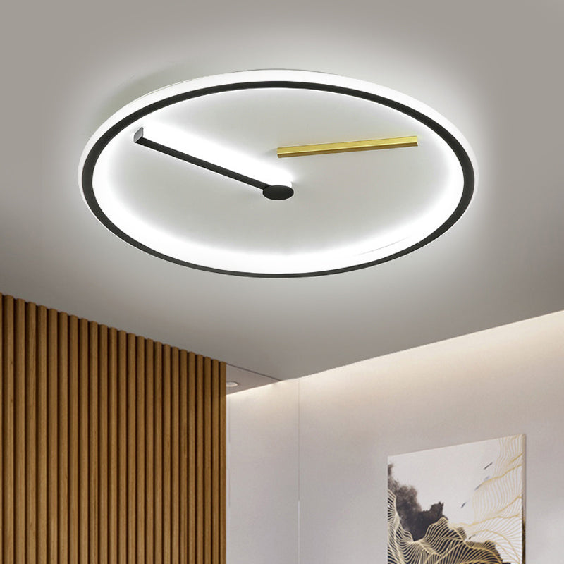Modern Acrylic Led Close To Ceiling Light Fixture In Black - Warm/White Multiple Sizes / 12 White