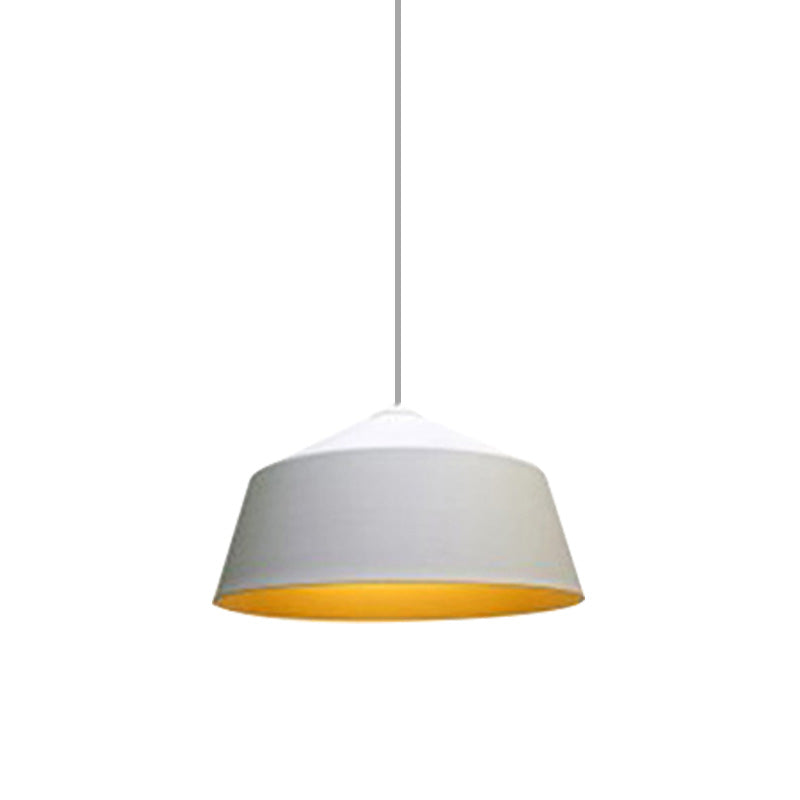 Nordic Style Dome Shaped Pendant Ceiling Light - Metal 1 Black/White Hanging Design