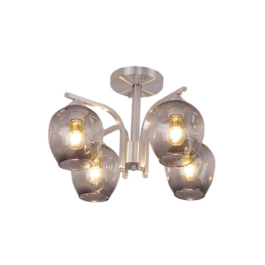 Contemporary 4 - Head Bud Shade Ceiling Light - Perfect For Dining Room Or Bedroom