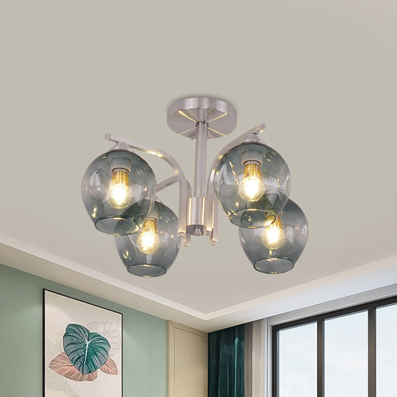 Contemporary 4 - Head Bud Shade Ceiling Light - Perfect For Dining Room Or Bedroom
