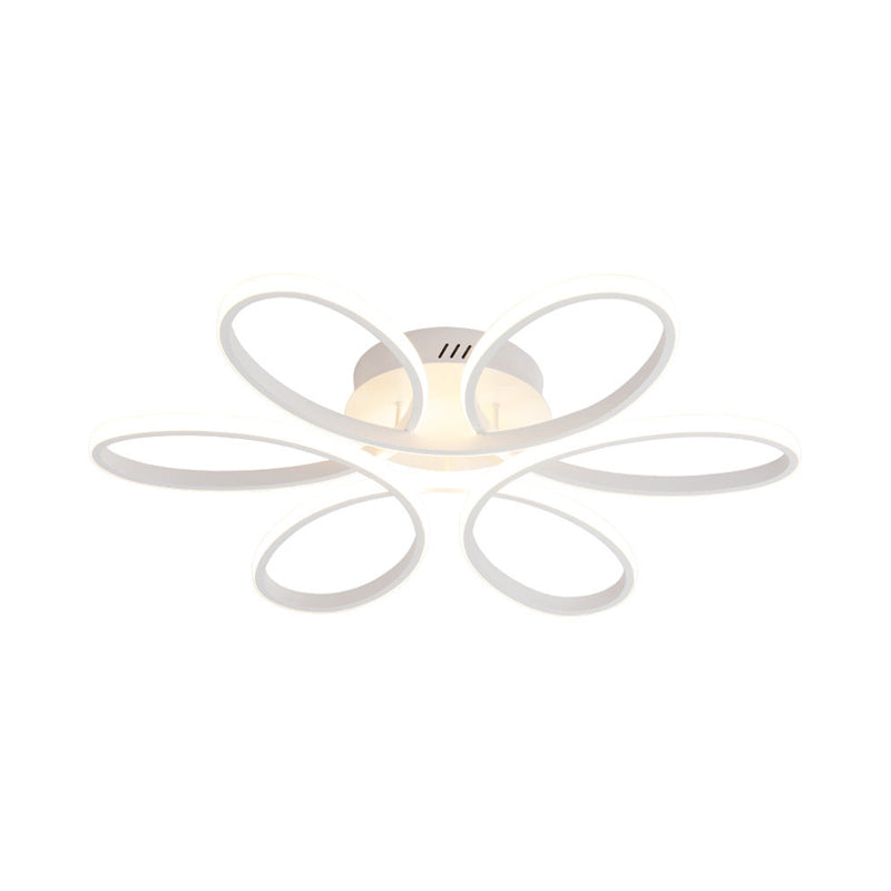 Metallic Flower Frame Led Ceiling Light - Warm/White Flushmount
