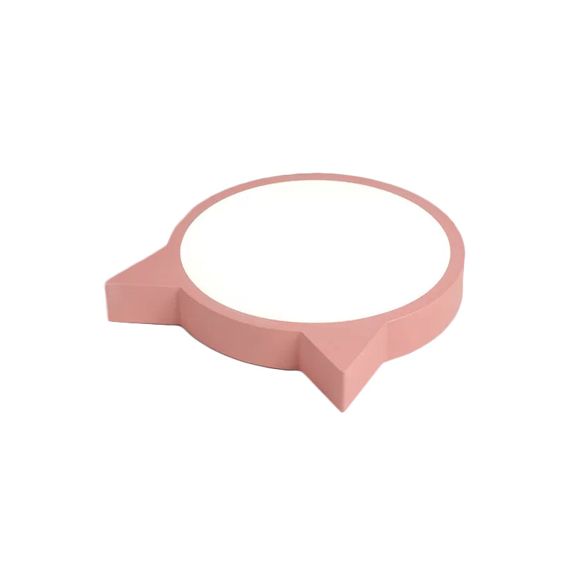 Stylish Kitten Macaron Ceiling Light - Acrylic Candy Colored Flush Mount For Kids’ Bedroom