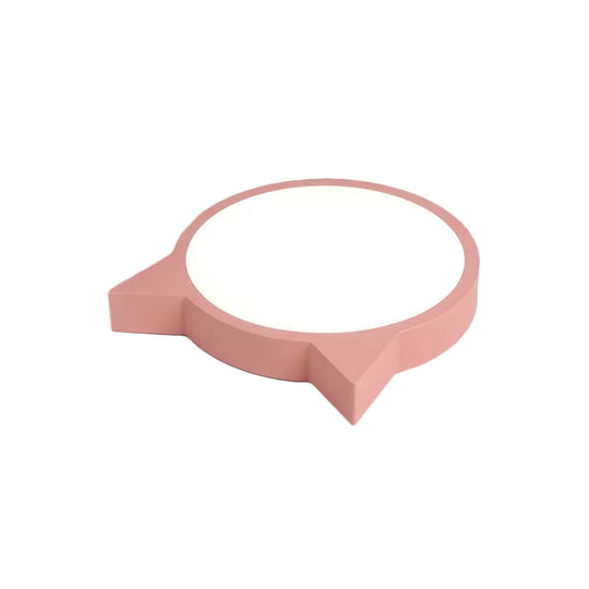 Stylish Kitten Macaron Ceiling Light - Acrylic Candy Colored Flush Mount For Kids’ Bedroom