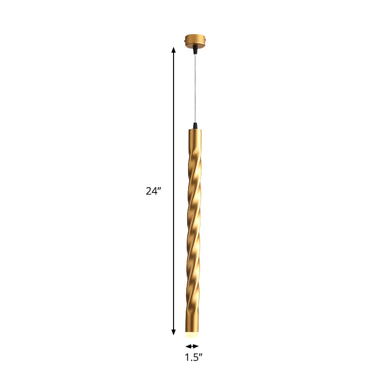 Gold Finish Modern Rope Mini Pendant Lamp - Perfect For Stair Kitchen Lighting