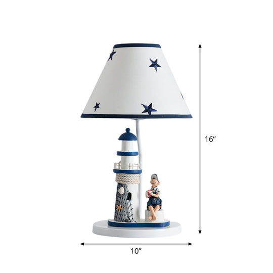 Chara - Kids Cartoon Table Light Resin 1 Head Children Room Task Lighting In