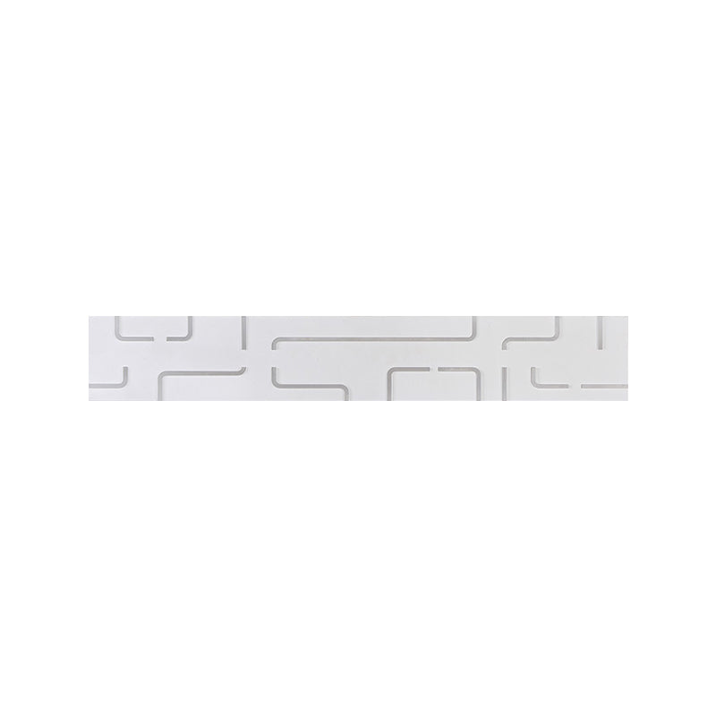 Modern White Etched Rectangle Led Acrylic Wall Light Fixture In Warm/White