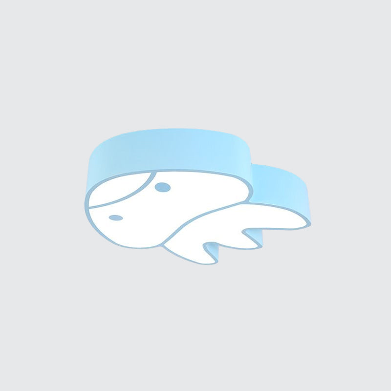 Whimsical Jellyfish Flush Ceiling Light For Kids’ Bedchamber - Led Acrylic Mount Lighting In