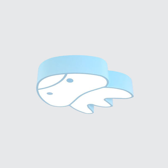 Whimsical Jellyfish Flush Ceiling Light For Kids’ Bedchamber - Led Acrylic Mount Lighting In