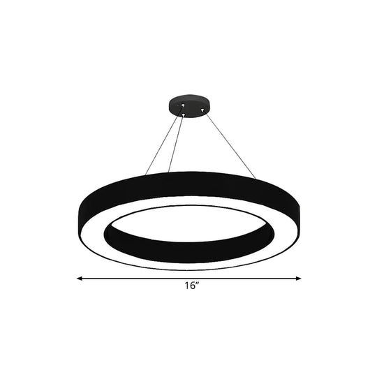 Suspension LED circulaire en noir