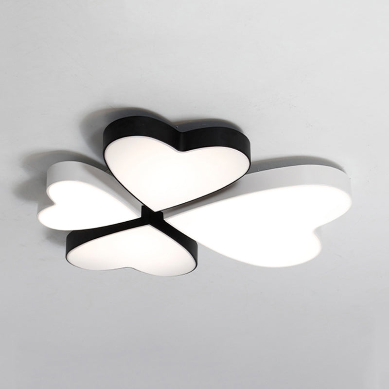 Modern Led Acrylic Flush Mount Ceiling Light For Living Room - Contemporary Lighting Black / Warm