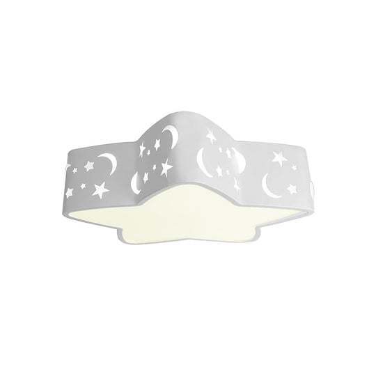 Modern Led Star Ceiling Light: Acrylic White Lamp For Kids’ Bedroom