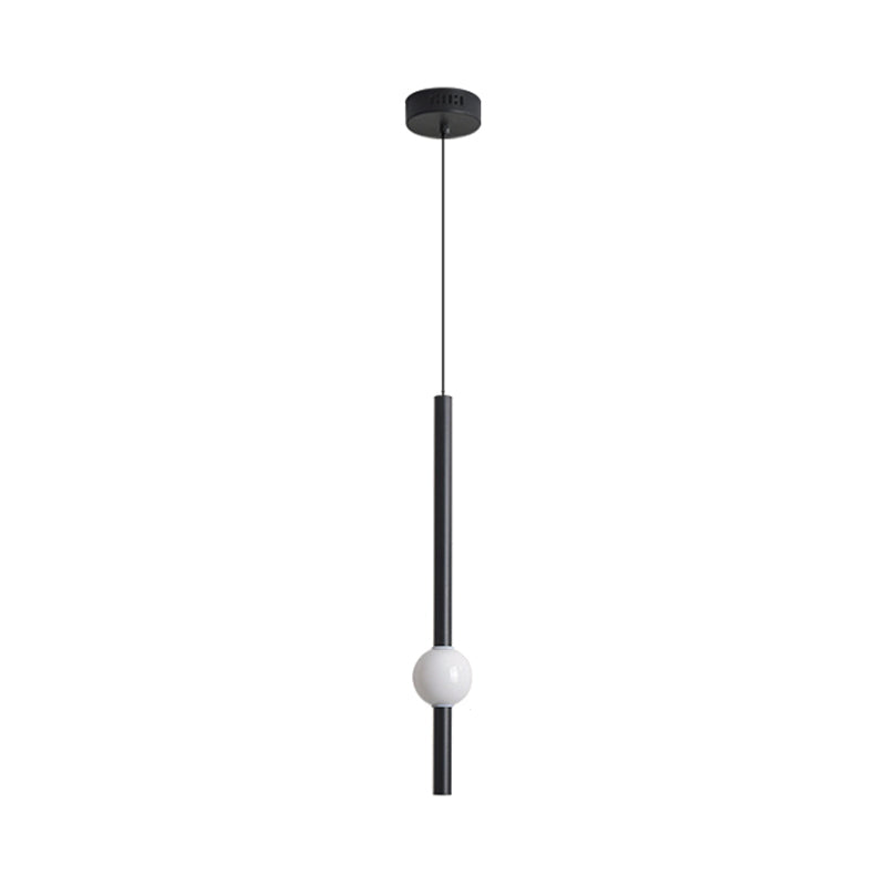 Sword-Shaped Led Hanging Lamp Kit - Modern Acrylic Black/White Suspension Light In Warm/White/3