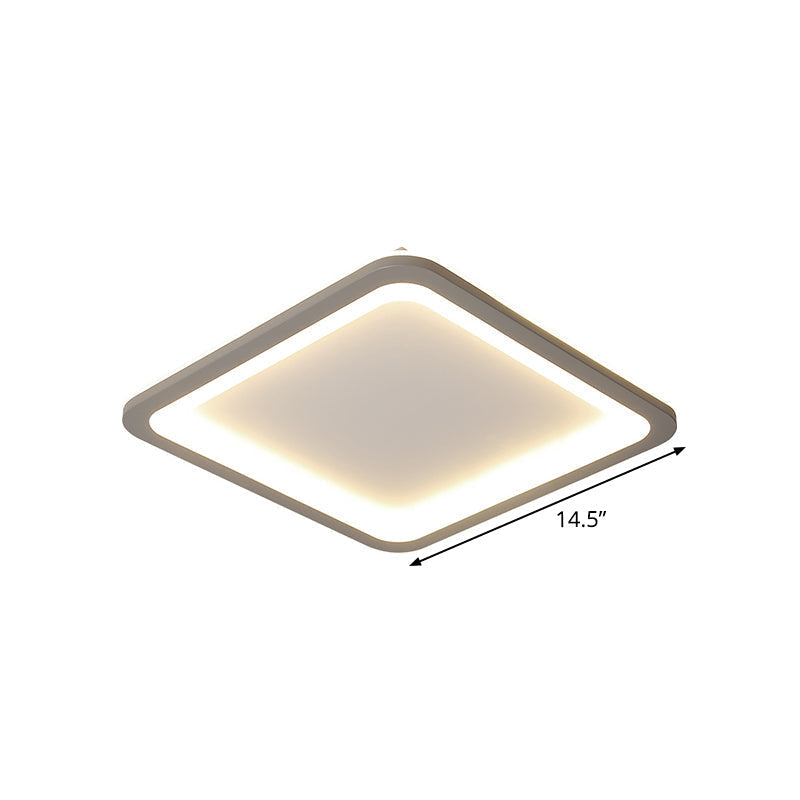 14.5/19/23.5 Led Square Bedroom Flush Mount Acrylic Ceiling Lamp - Thin & Stylish Nordic Design In