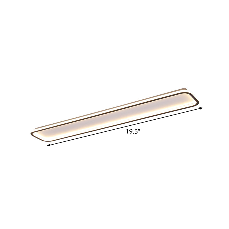 Minimalist Black Led Ceiling Light In Warm/White Available 3 Lengths