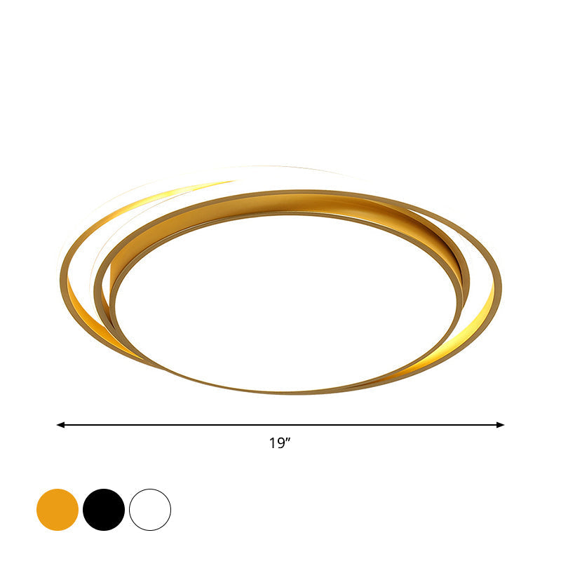 15’/19’ Extra-Thin Round Flush Mounted Led Ceiling Lamp - Minimalistic Acrylic Design In