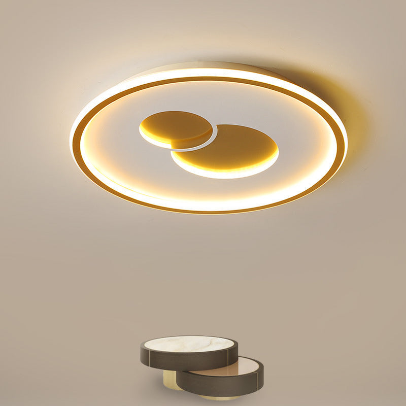 16/19.5 Black/Gold Led Flushmount Ceiling Light With Simplicity Acrylic Design Gold / 16