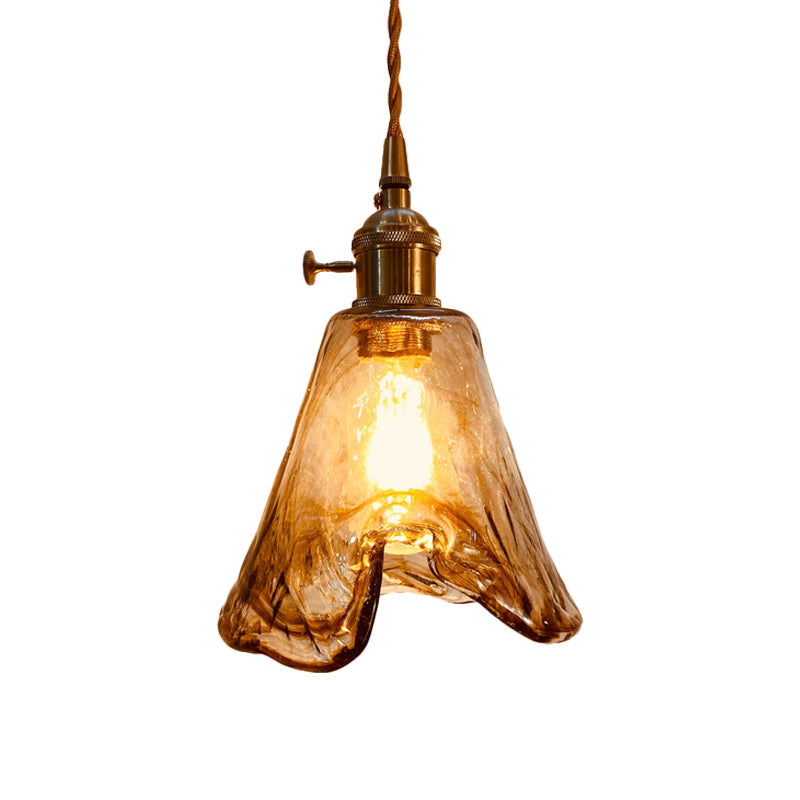 Modernist Alabaster Glass Pendant Light With Brass Finish For Dining Room Trapezoid/Cone/Cuboid