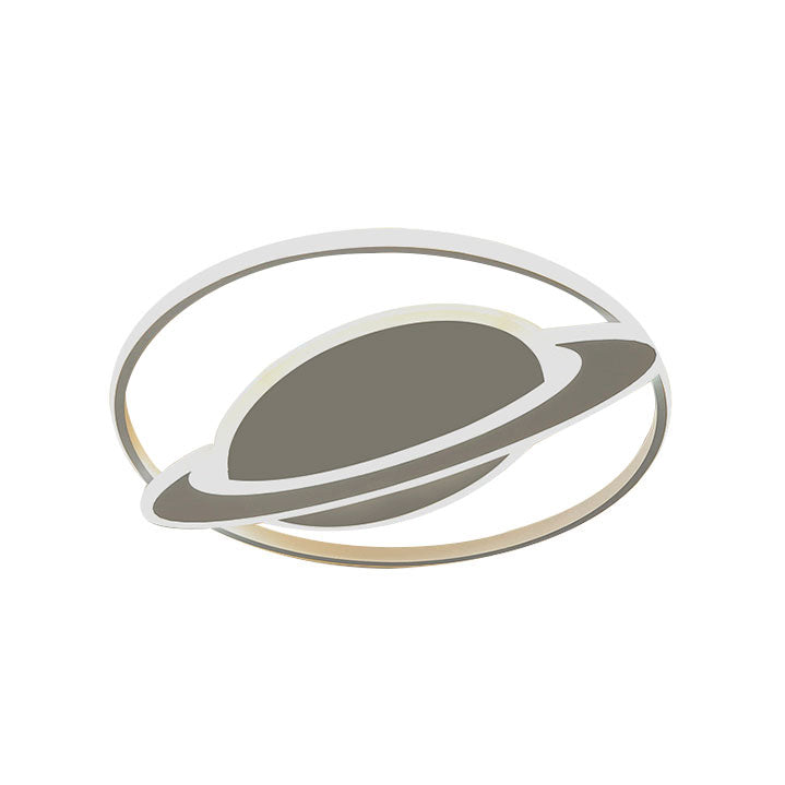 Contemporary Planet Ceiling Light: Stylish Acrylic Flush Mount For Bedrooms