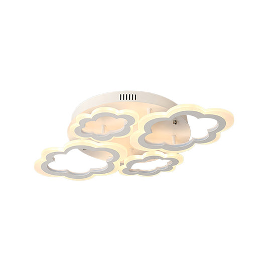 White Cloud Ceiling Light For Kids Nordic Bedroom Décor