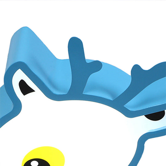 Cartoon Deer Flush Ceiling Light: Acrylic Fixture For Kids’ Bedroom