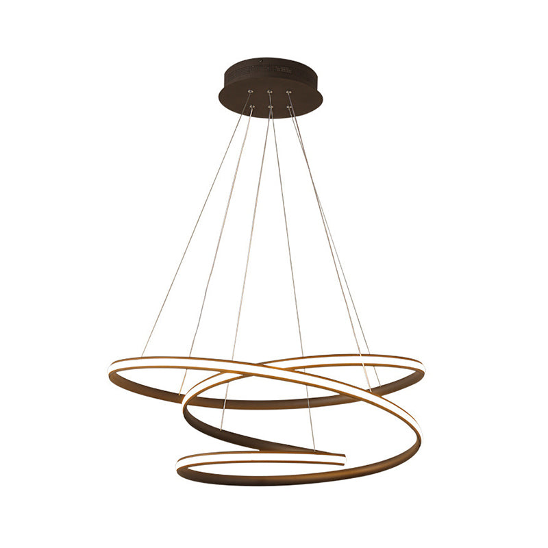 Modern Acrylic Chandelier Pendant Light Fixture With Led Suspension In Warm/White Available
