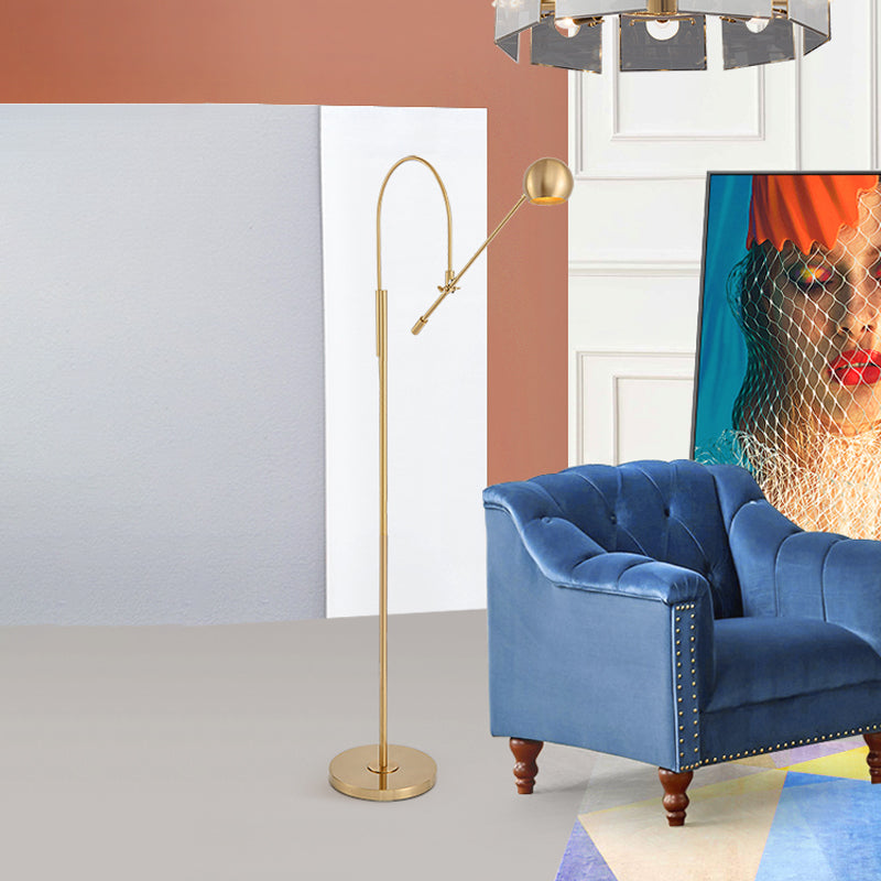 Modern Black Metal Floor Lamp With Unique Linear Capsule Arch Design For Living Room