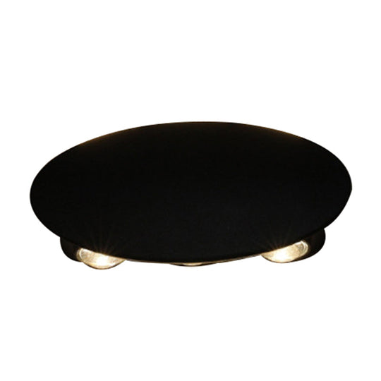 Nordic Metallic Mini Wall Light - Ellipse/Curve/Honeycomb Design 4/6-Bulb Led Washer Sconce In Black