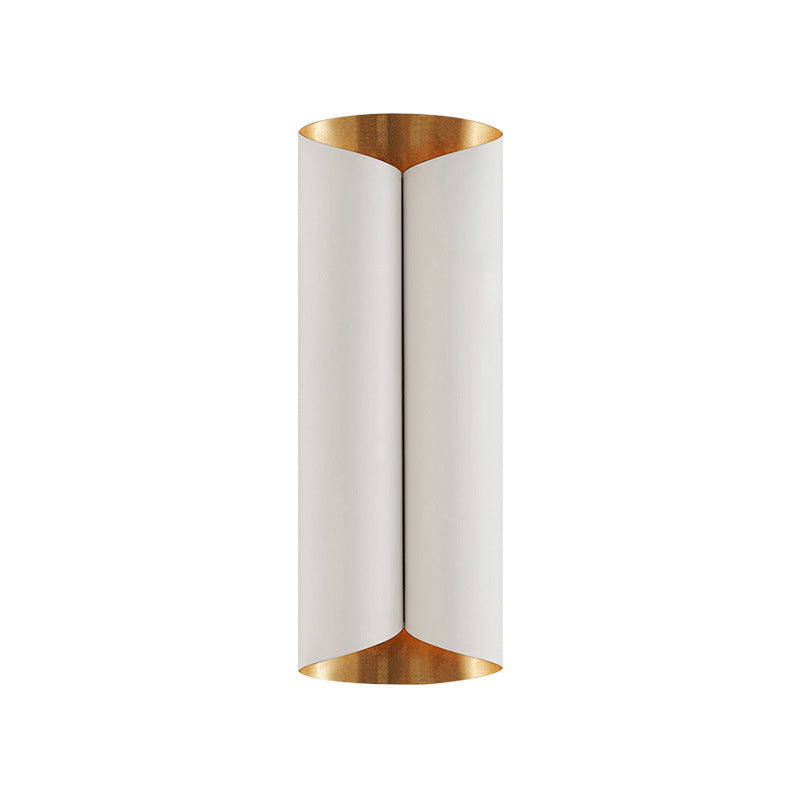 Minimalist Twist Wall Sconce With Metallic 2-Bulb Light Fixture For Porch White / 16.5