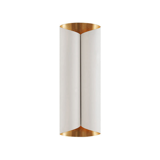 Minimalist Twist Wall Sconce With Metallic 2-Bulb Light Fixture For Porch White / 16.5