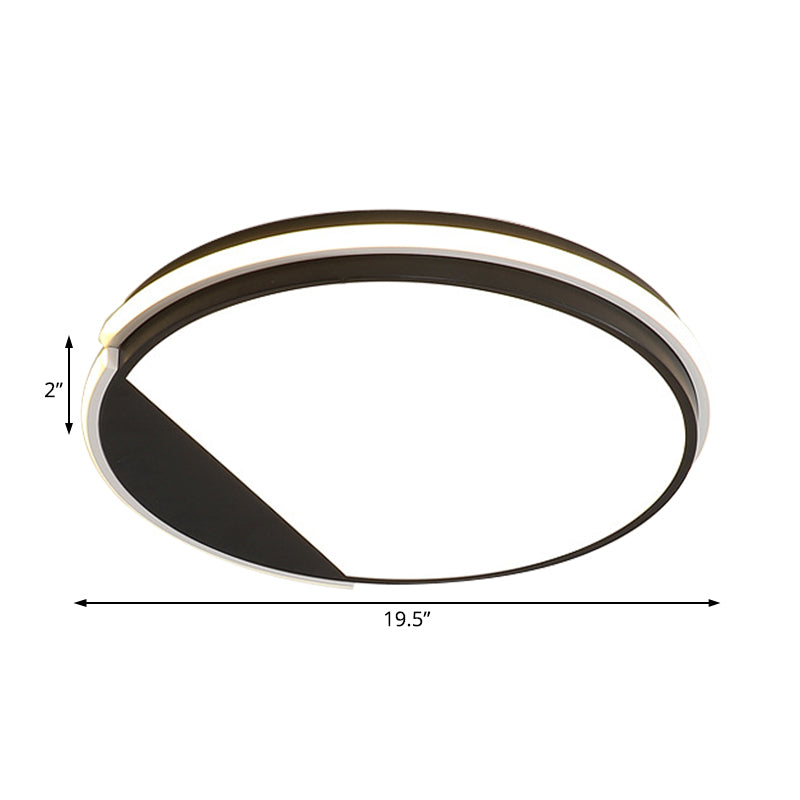 Simple Acrylic Flush Mount Led Ceiling Lamp 16/19.5 Diameter Warm/White Light - Dining Room Lighting