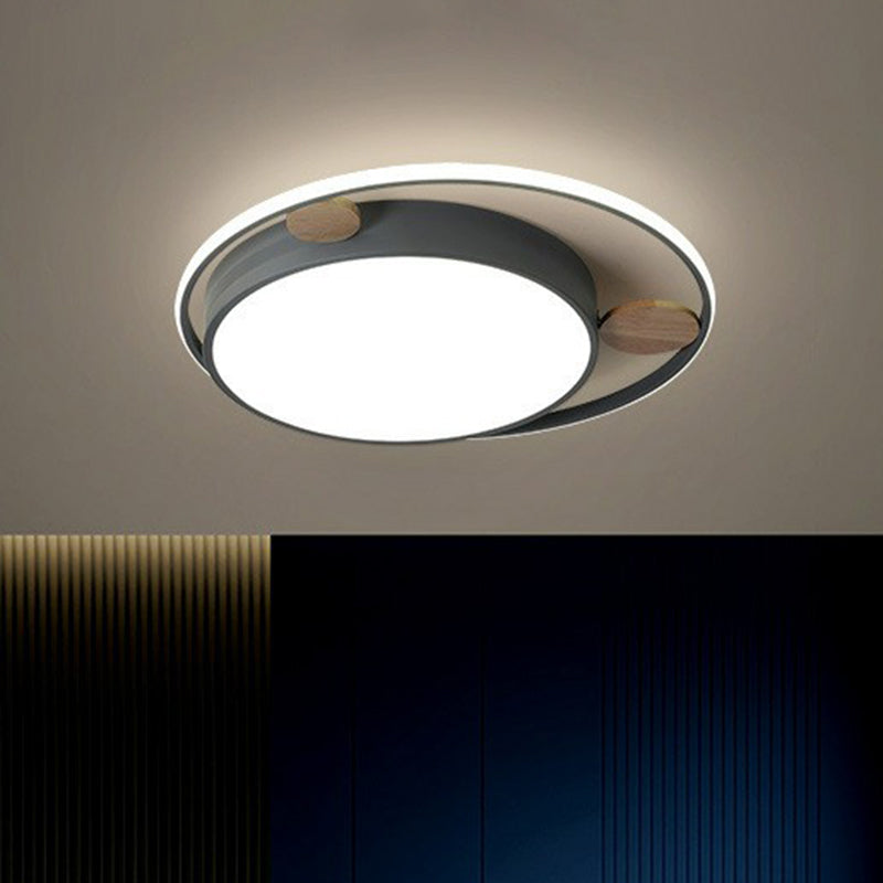 Led Round Acrylic Flush Mount Ceiling Light For Kids Bedroom – Minimalist Design
