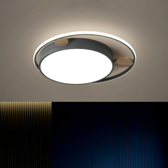 Led Round Acrylic Flush Mount Ceiling Light For Kids Bedroom – Minimalist Design
