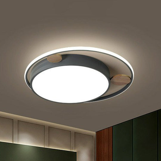Led Round Acrylic Flush Mount Ceiling Light For Kids Bedroom – Minimalist Design