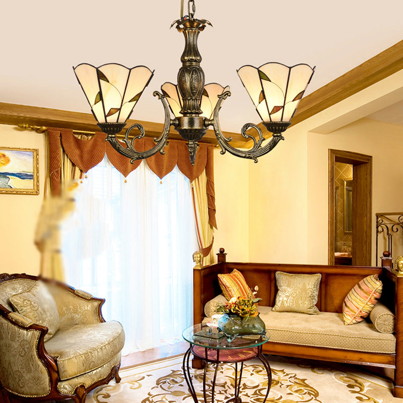 Classic Hand Cut Glass Beige Pendant Chandelier With Scalloped Edge
Note: Its Important To Include