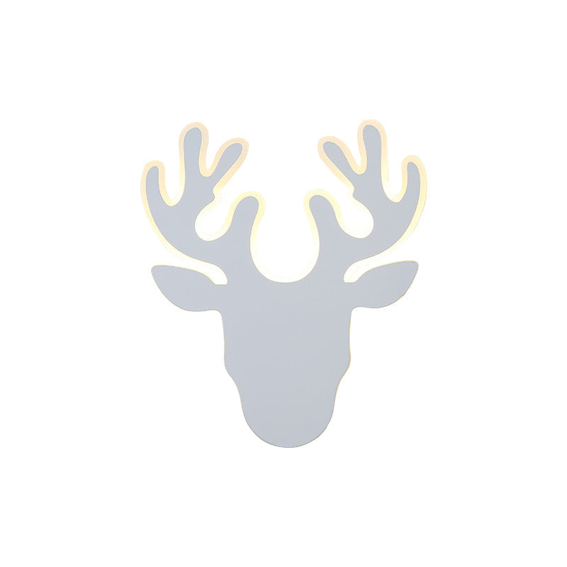 Contemporary Black And White Antler Led Sconce