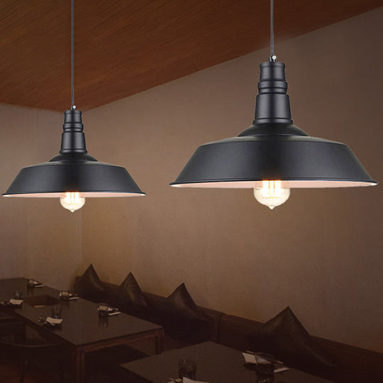 Metallic Hanging Light With 1 Bulb For Restaurant Pendant Fixture