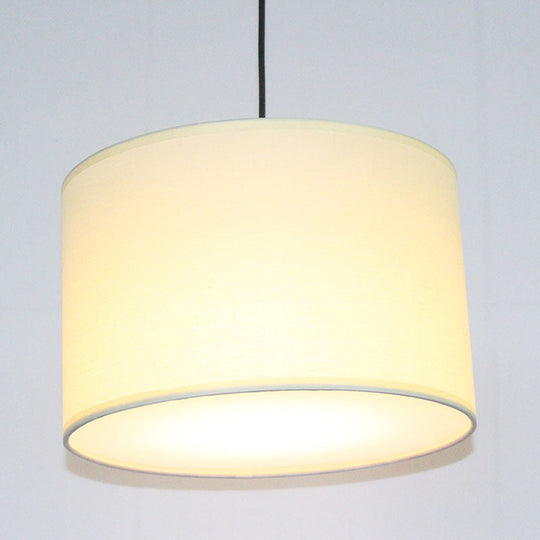 Minimalist Drum Suspension Single-Bulb Pendant Light Fixture Perfect For Restaurants Yellow / 16
