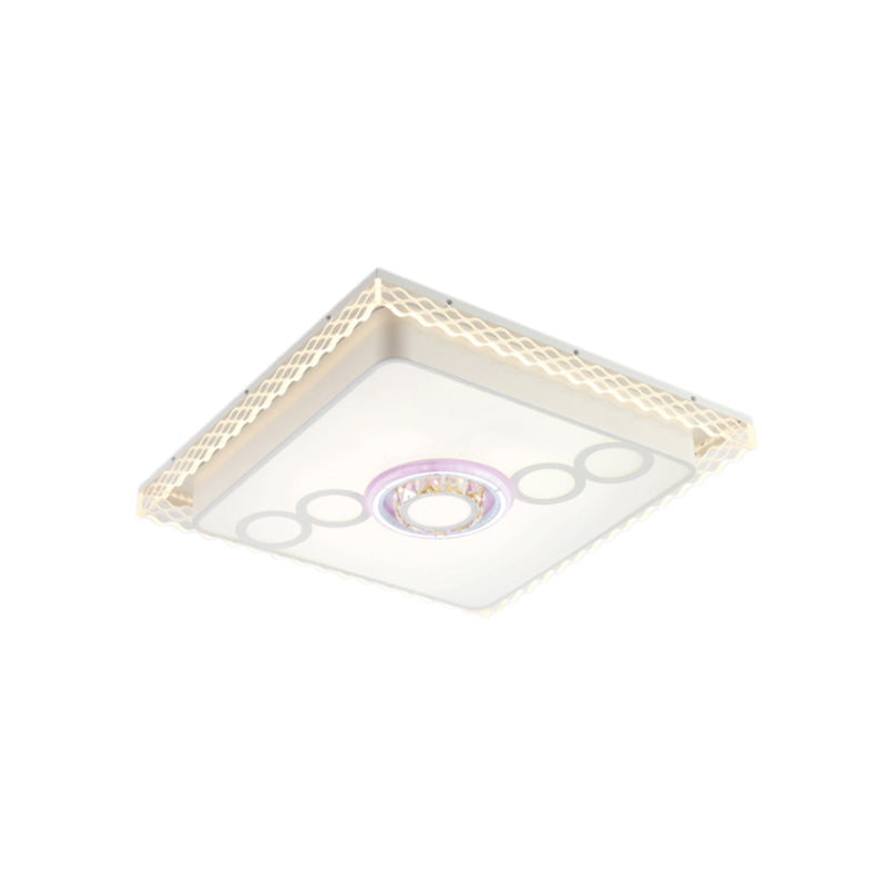 Iron Led Ceiling Light With Crystal Bubbles For Nordic Living Rooms